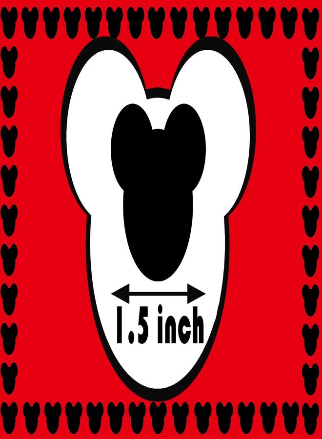 PIBIPAID 500 Mouse Head Stickers Mouse Themed Birthday Party Supplies Decorations Baby Shower Party Sticker - Image 2